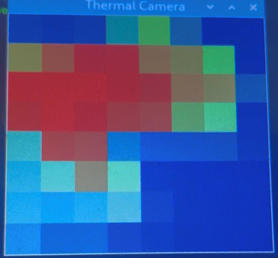 Thermal camera live output with ironbow colormap visualization