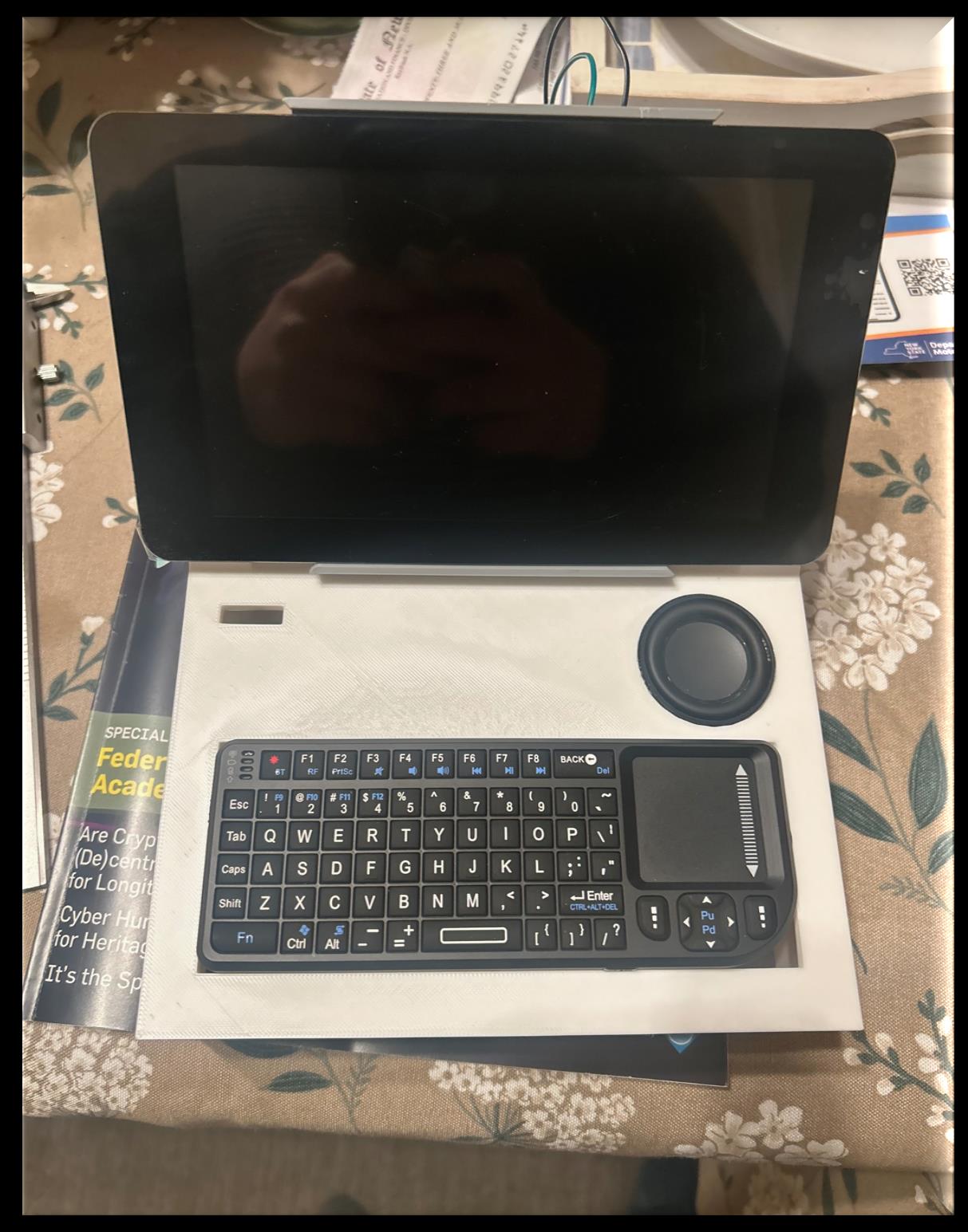 Assembled Portable Sensor Bay with 7 inch touchscreen and keyboard