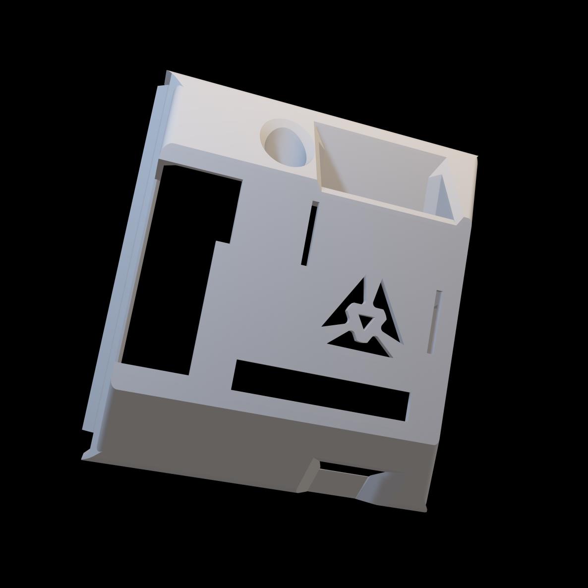 3D model render of the back enclosure